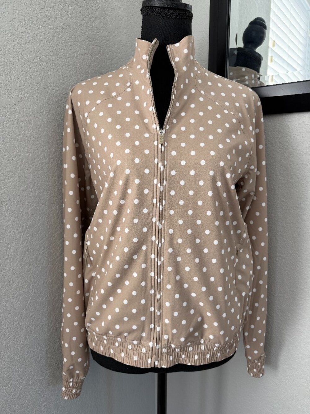 LULULEMON Adapted State Track Jacket Simple White Sheer Oak Polka 6 - Picture 3 of 11